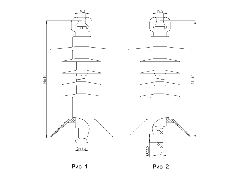 Изоляторы подвесные птицезащищенные репеллентные с повышенной электрической прочностью ПСПКр  на напряжение 3 кВ