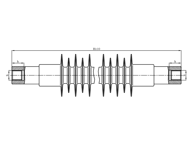 Изоляторы фиксаторные ФСПКр на напряжение 25 кВ с длиной пути утечки 0,95 и 1,1 м